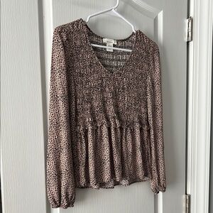 URBAN Romantics Animal Print Blouse